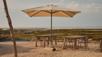 A straight parasol outside