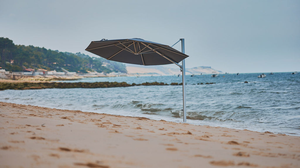 an umbrella on the beach