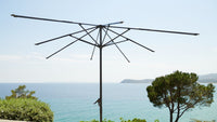 A parasol without its canvas