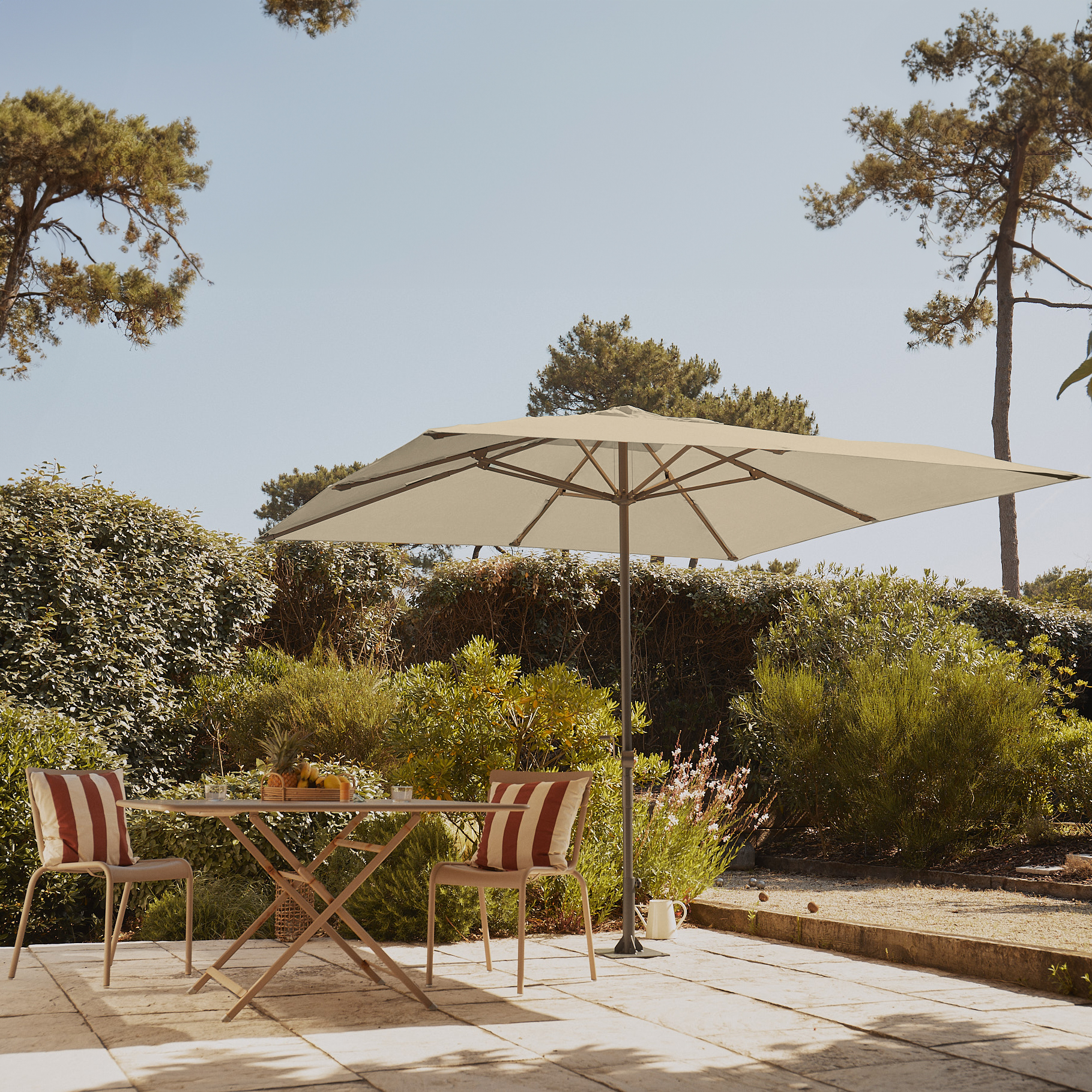 Beige parasol