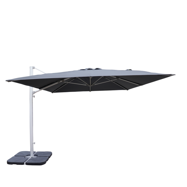 Windproof cantilever parasol Mistral 3x4m - Olefin canopy