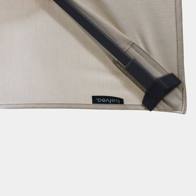 Windproof centre pole parasol Aura 3x3m - Charcoal grey frame inish