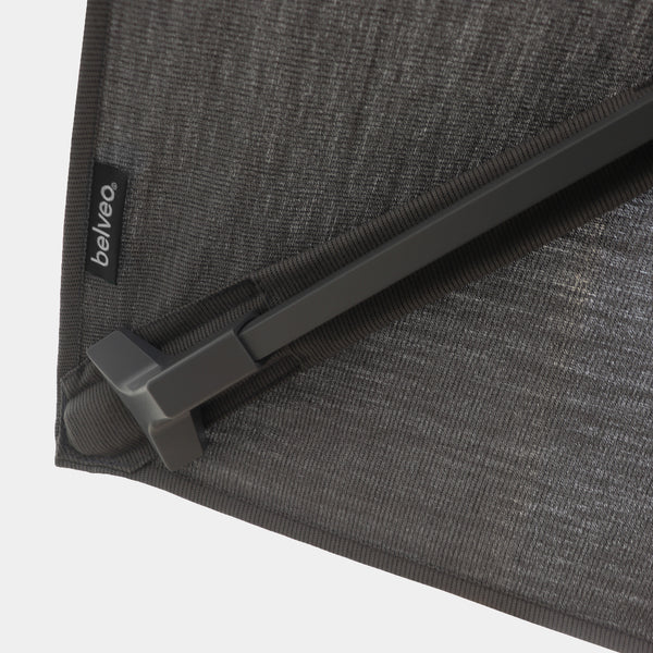 Windproof cantilever parasol Mistral 3x3m - Charcoal grey frame finish