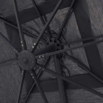 Windproof cantilever parasol Mistral 3x3m - Charcoal grey frame finish