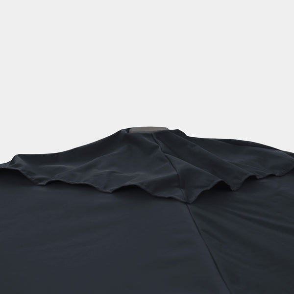 Windproof centre pole parasol Aura 3x3m - Charcoal grey frame inish