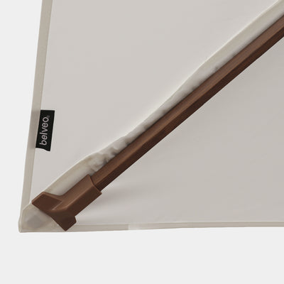 Windproof cantilever parasol Mistral 3x3m - Wood effect frame finish