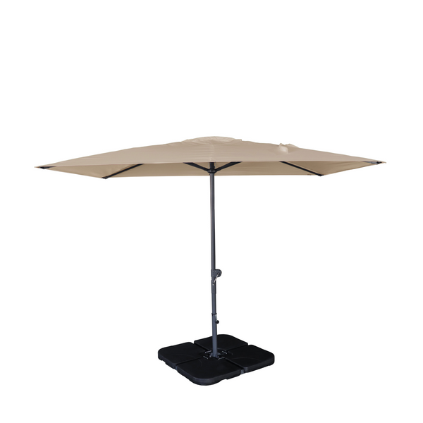 Windproof centre pole parasol Pampero 3x2m - Polyester canopy