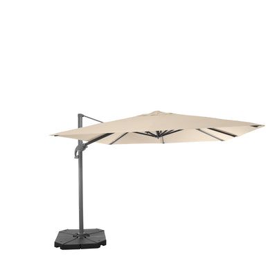 Windproof cantilever parasol Mistral 3x3m - Charcoal grey frame finish