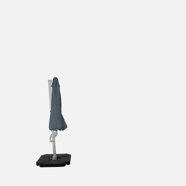 Windproof cantilever parasol Mistral Ø3.30m - Silver grey frame finish