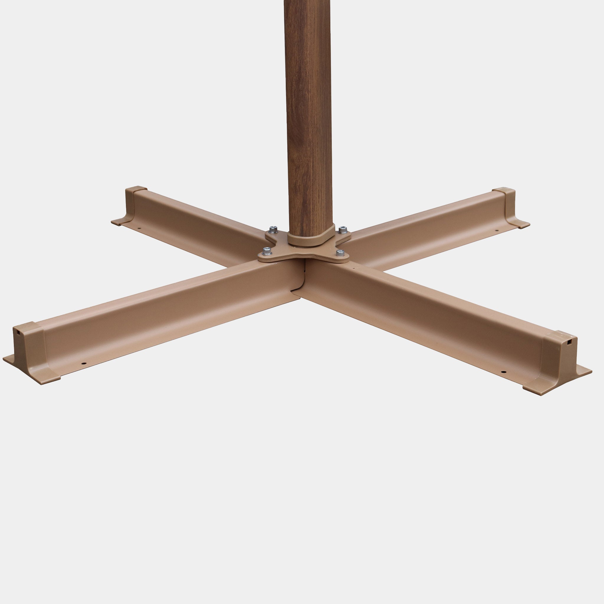 Windproof cantilever parasol Mistral 3x4m - Wood effect frame finish