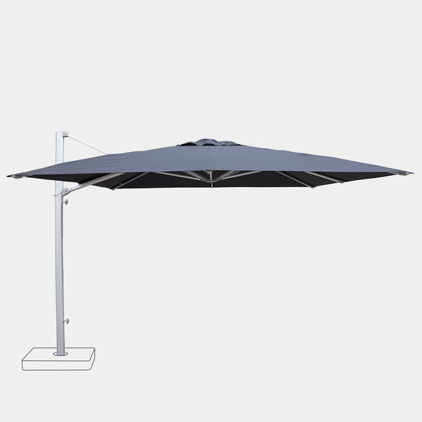 Windproof cantilever parasol Foehn 3x3m - Olefin canopy