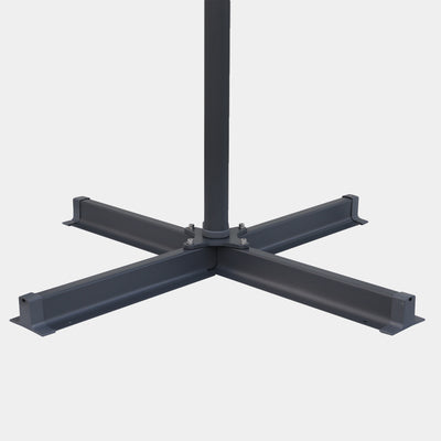 Windproof cantilever parasol Mistral 3x3m - Charcoal grey frame finish