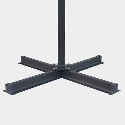 Windproof cantilever parasol Mistral 3x3m - Charcoal grey frame finish