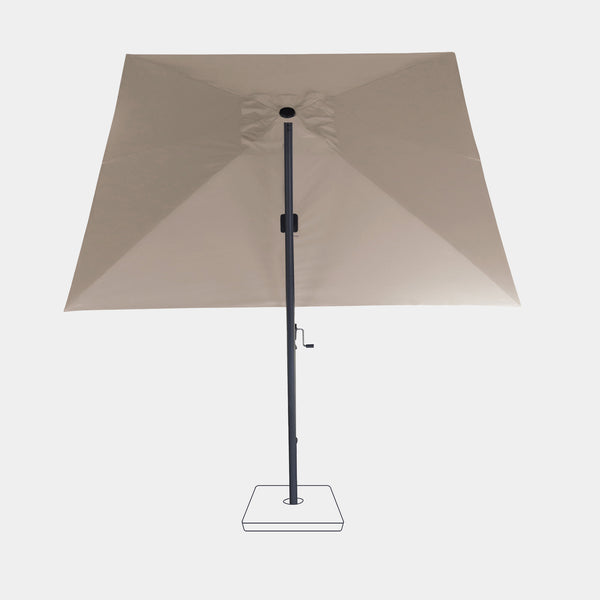 Windproof cantilever parasol Mistral 3x3m - Charcoal grey frame finish