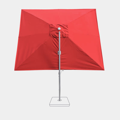 Windproof cantilever parasol Mistral 3x3m - Silver grey frame finish