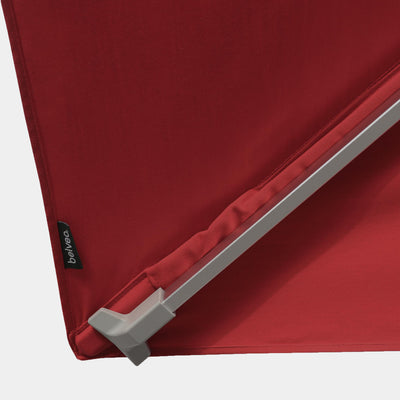 Windproof cantilever parasol Mistral 3x3m - Silver grey frame finish