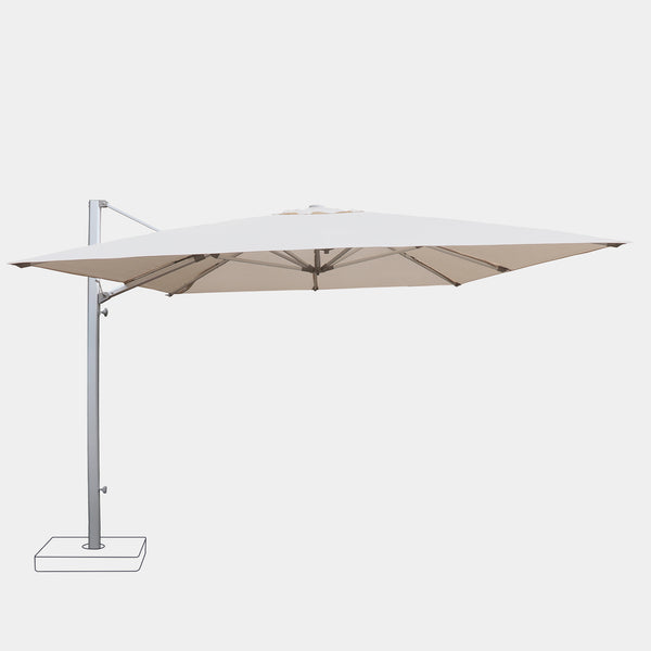 Windproof cantilever parasol Mistral 3x4m - Acrylic canopy