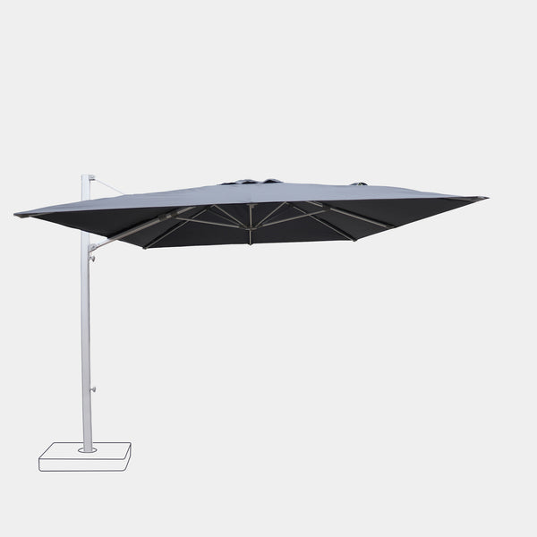 Windproof cantilever parasol Mistral 3x4m - Olefin canopy