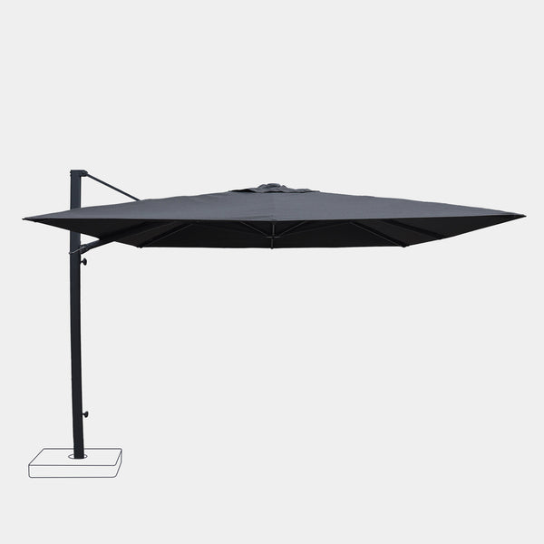 Windproof cantilever parasol Mistral 3x4m - Acrylic canopy