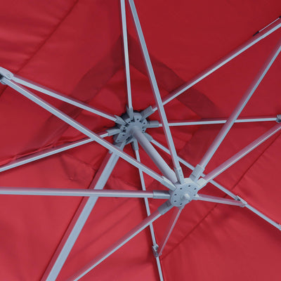 Windproof cantilever parasol Mistral 3x4m - Silver grey frame finish