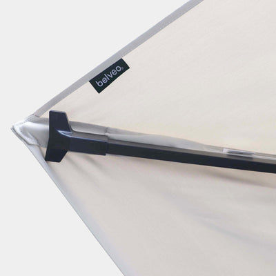 Windproof centre pole parasol Aura 2x2m - Charcoal grey frame finish