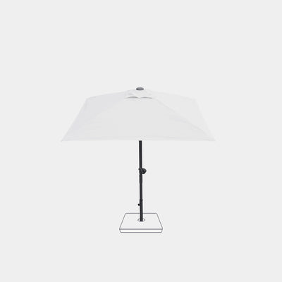 Windproof centre pole parasol Aura 2x2m - Charcoal grey frame finish