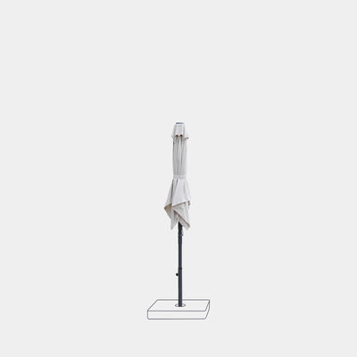 Windproof centre pole parasol Aura 2x2m - Charcoal grey frame finish