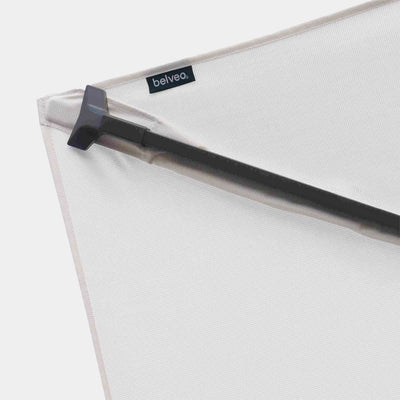 Windproof centre pole parasol Aura 3x3m - Charcoal grey frame inish