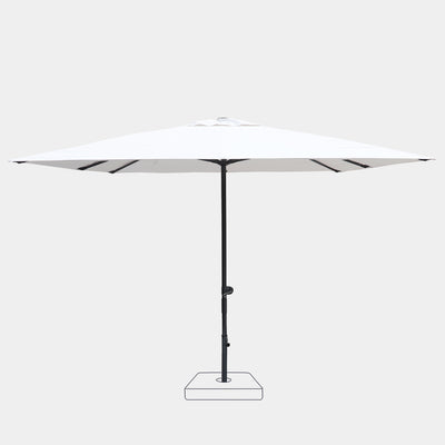 Windproof centre pole parasol Aura 3x3m - Charcoal grey frame inish