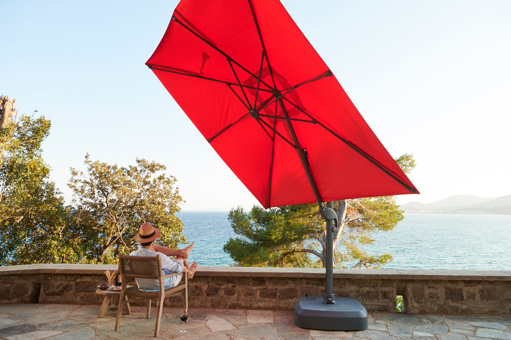 Kan Våd Virksomhedsbeskrivelse Wind resistant parasols and shading solutions - Belveo
