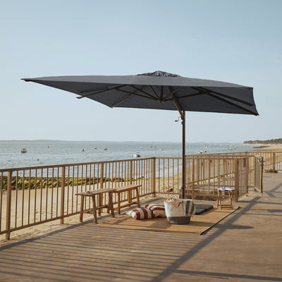 Windproof cantilever parasol Mistral 3x3m - Charcoal grey frame finish