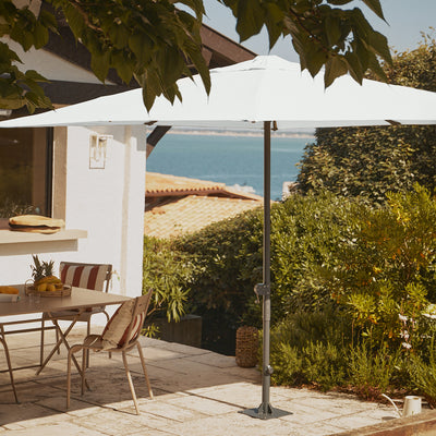 Windproof centre pole parasol Aura 3x3m - Charcoal grey frame inish