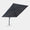 Windproof cantilever parasol Mistral 3x3m - Charcoal grey frame finish
