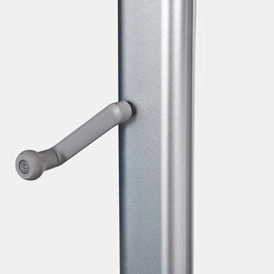 Windproof cantilever parasol Mistral 3x3m - Silver grey frame finish