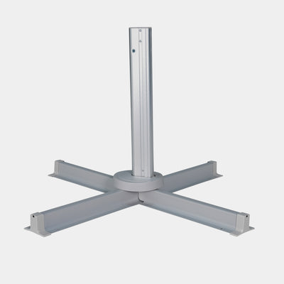 Windproof cantilever parasol Mistral 3x4m - Silver grey frame finish