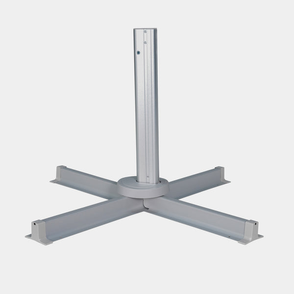 Windproof cantilever parasol Mistral 3x3m - Silver grey frame finish