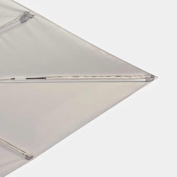 Windproof cantilever parasol Mistral 3x3m - Silver grey frame finish