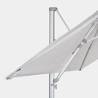 Windproof cantilever parasol Mistral 3x3m - Silver grey frame finish