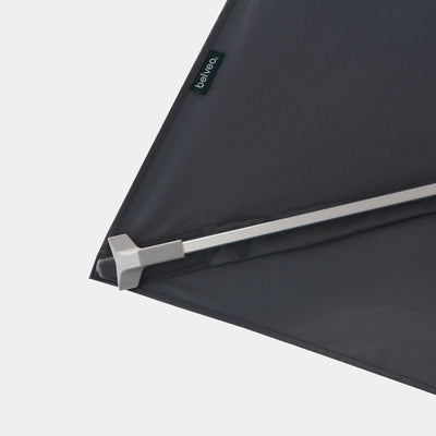 Windproof cantilever parasol Mistral 3x3m - Silver grey frame finish