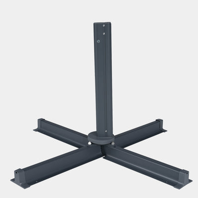 Windproof cantilever parasol Mistral 3x3m - Charcoal grey frame finish