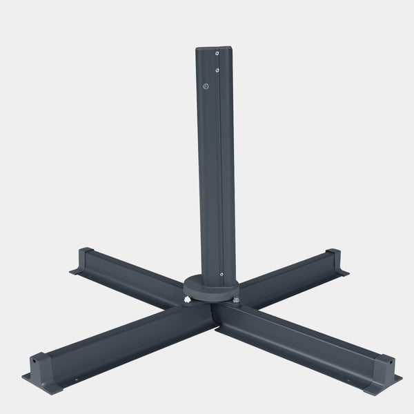 Windproof cantilever parasol Mistral 3x3m - Charcoal grey frame finish