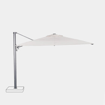 Windproof cantilever parasol Mistral 3x3m - Charcoal grey frame finish