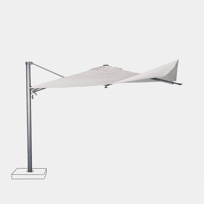 Windproof cantilever parasol Mistral 3x3m - Charcoal grey frame finish