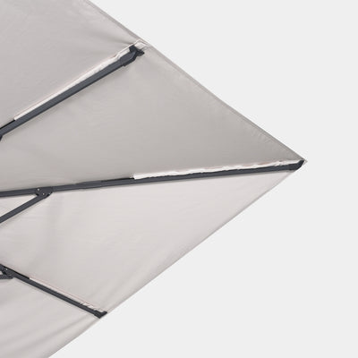 Windproof cantilever parasol Mistral 3x3m - Charcoal grey frame finish