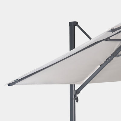 Windproof cantilever parasol Mistral 3x3m - Charcoal grey frame finish