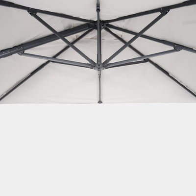 Windproof cantilever parasol Mistral 3x3m - Charcoal grey frame finish