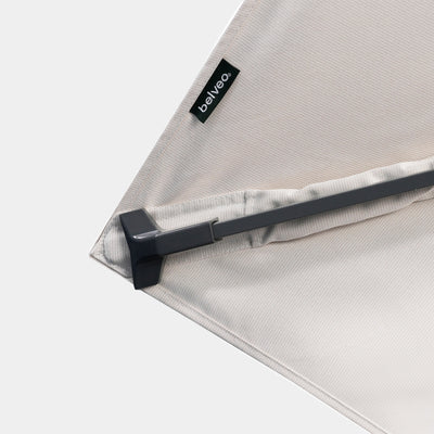 Windproof cantilever parasol Mistral 3x3m - Charcoal grey frame finish