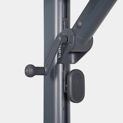 Windproof cantilever parasol Mistral 3x4m - Charcoal grey frame finish