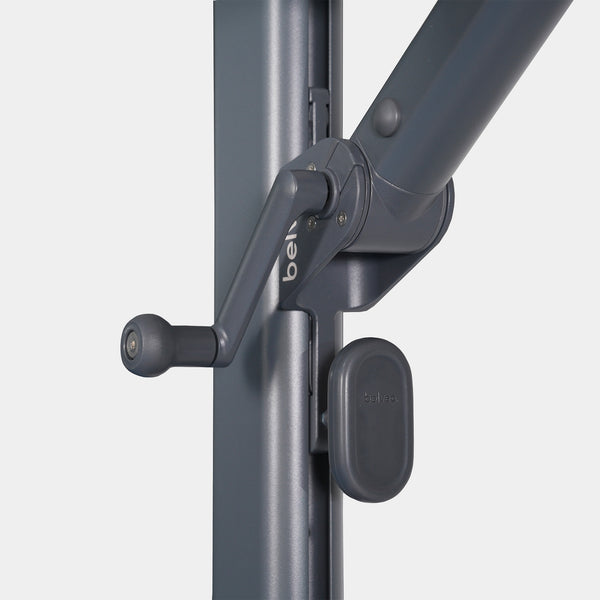 Windproof cantilever parasol Mistral 3x4m - Charcoal grey frame finish