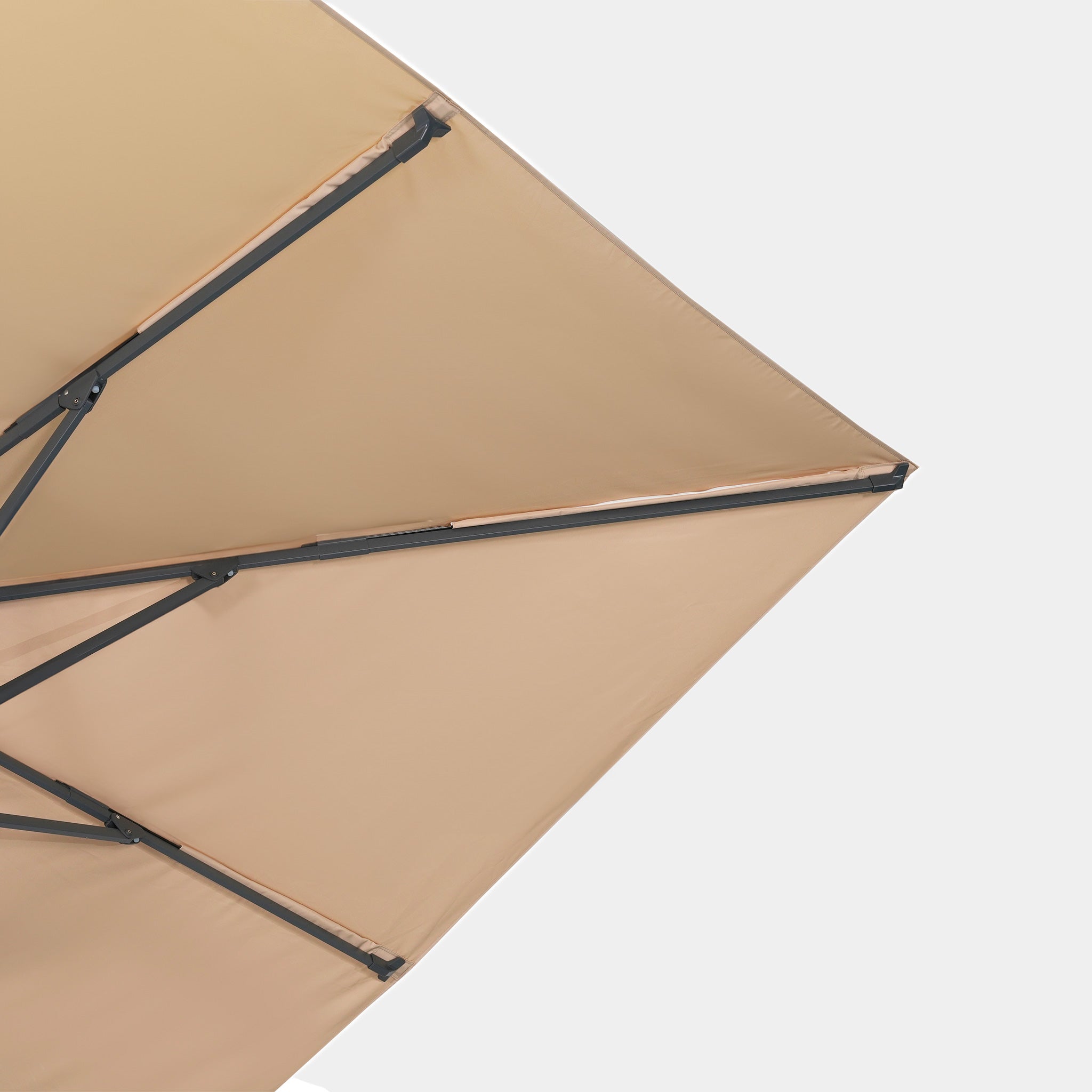 Windproof cantilever parasol Mistral 3x3m - Charcoal grey frame finish
